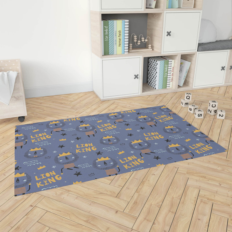 Tapis de jeu pour enfants très grand lion, Rectangle 4pi x 6 pi