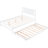 White Size Platform Bed With Adjustable Trundle - Made From Pine And Materials Full Crafted Wood-790577355
