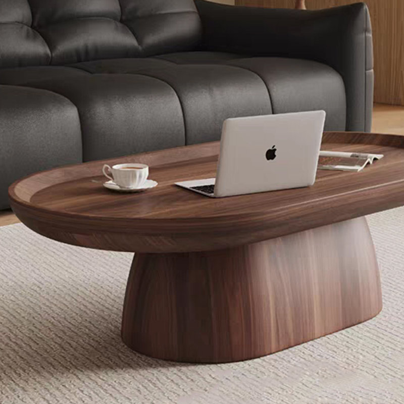 Table basse en bois massif Wabi-sabi, H 13,77 po x L 51,18 po x l 27,55 po