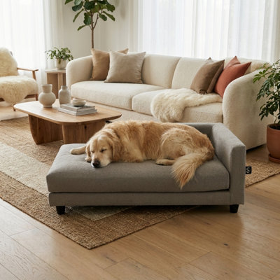 Opulent Orthopedic Dog Sofa Bed– Slate Grey