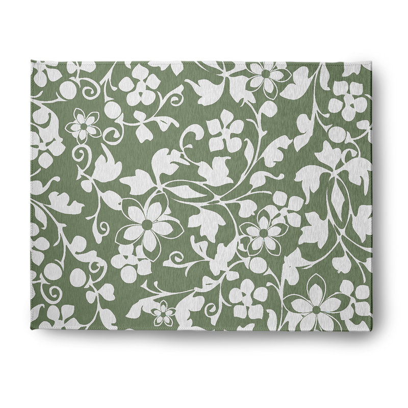 Chenille Floral Indoor Rug, Rectangle 8' x 10'