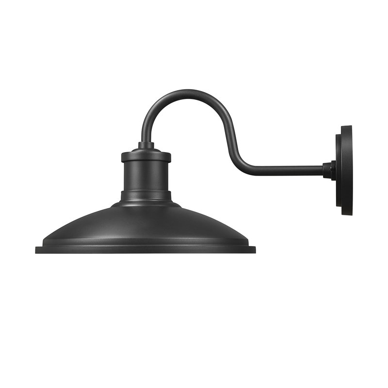 Applique murale d'extérieur 1 lumière Calhoun de 10,5 po de hauteur - Noir texturé