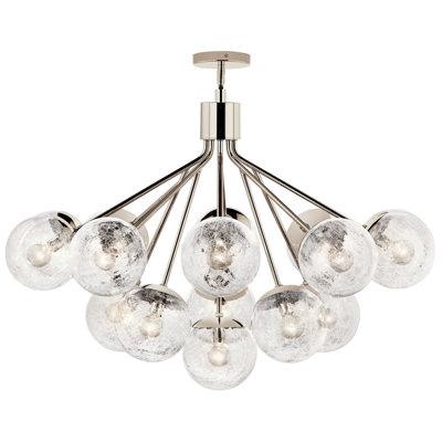 Steel Dimmable Globe Chandelier