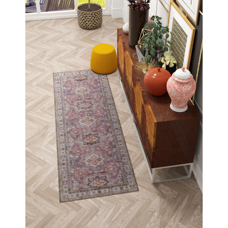 Mudgette Performance Chenille Floral Indoor Rug, Runner 2'7" x 10'