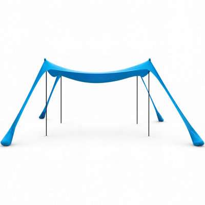 10 Ft. X 10 Ft. Easy Pop Up Beach Canopy Sun Shade UPF 50+ Protection with Windproof Stability Poles and Sandbags