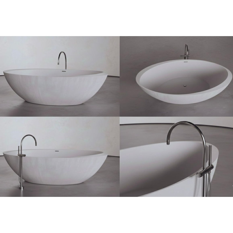 74.8'' L Soaking Bathtub, White
