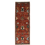 New Turkmen Afghan One-of-a-Kind Runner 2'10" X 8'1" Area Rug