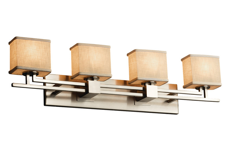 Favela 4 - Light Dimmable Vanity Light, Cream, Brushed Nickel