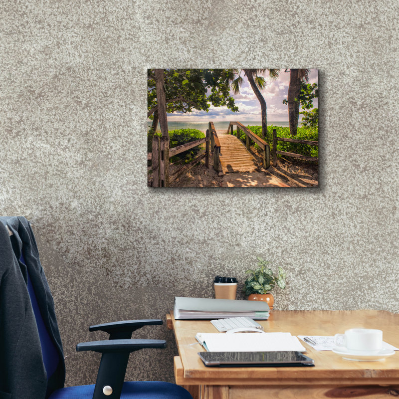  «Beach Access» par Danny Head, art mural sur toile, 26 po x 18 po