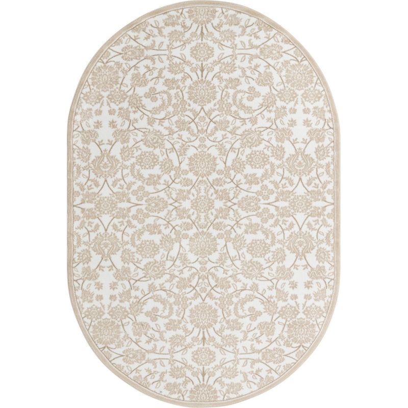 Emigdio Oriental Indoor Rug, Oval 6' x 9'
