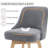 26'' Swivel Counter Height Barstool with Back for Kitchen Island,Nailhead Trims and Solid Wood Frame-243662915-243662913