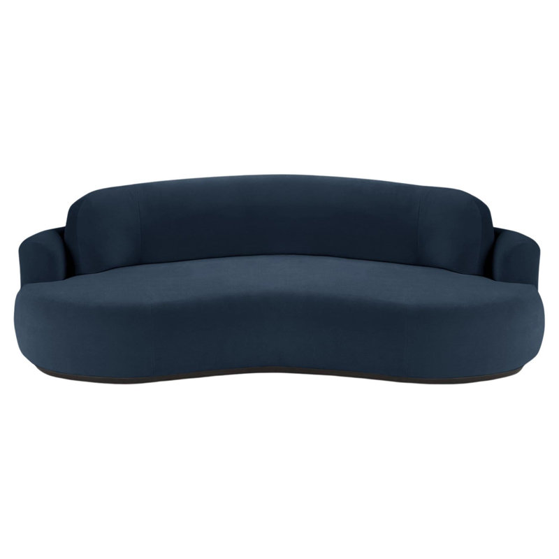 Canapé Nless, H 31 po x l 118 po x P 52 po, Noir, Velours noir Paris