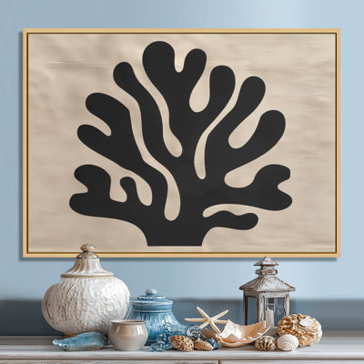 Océan «Edge Of Wonder Coral», impression sur toile encadrée corail