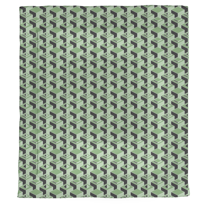 Édredon simple réversible en microfibre à motif de gratte-ciels à deux couleurs, Édredon pour lit simple