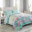 3pcs Hand-Quilted Purple Dream Garden Bedspread Set - Pure Cotton Filling & Microfiber Cover, 1 Bedspread And 2 Pillowcases, All-Season Breathable, Machine Washable, Queen/King Size-124591660-124591661
