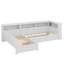 Lit plateforme simple en L avec lit gigogne et tiroir simple-1926026758