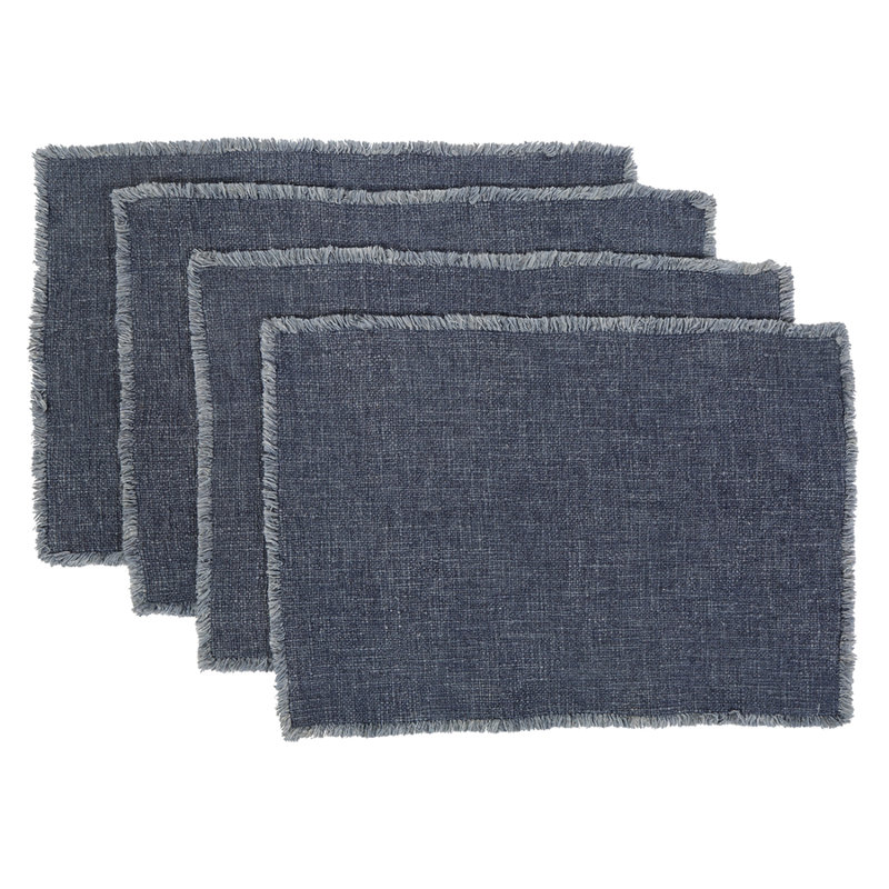 Oakville Rectangle Placemats, Navy