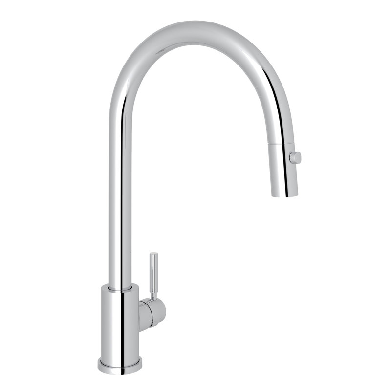 Holborn Pull-Down Single Handle Kitchen Faucet, Polished Chrome
