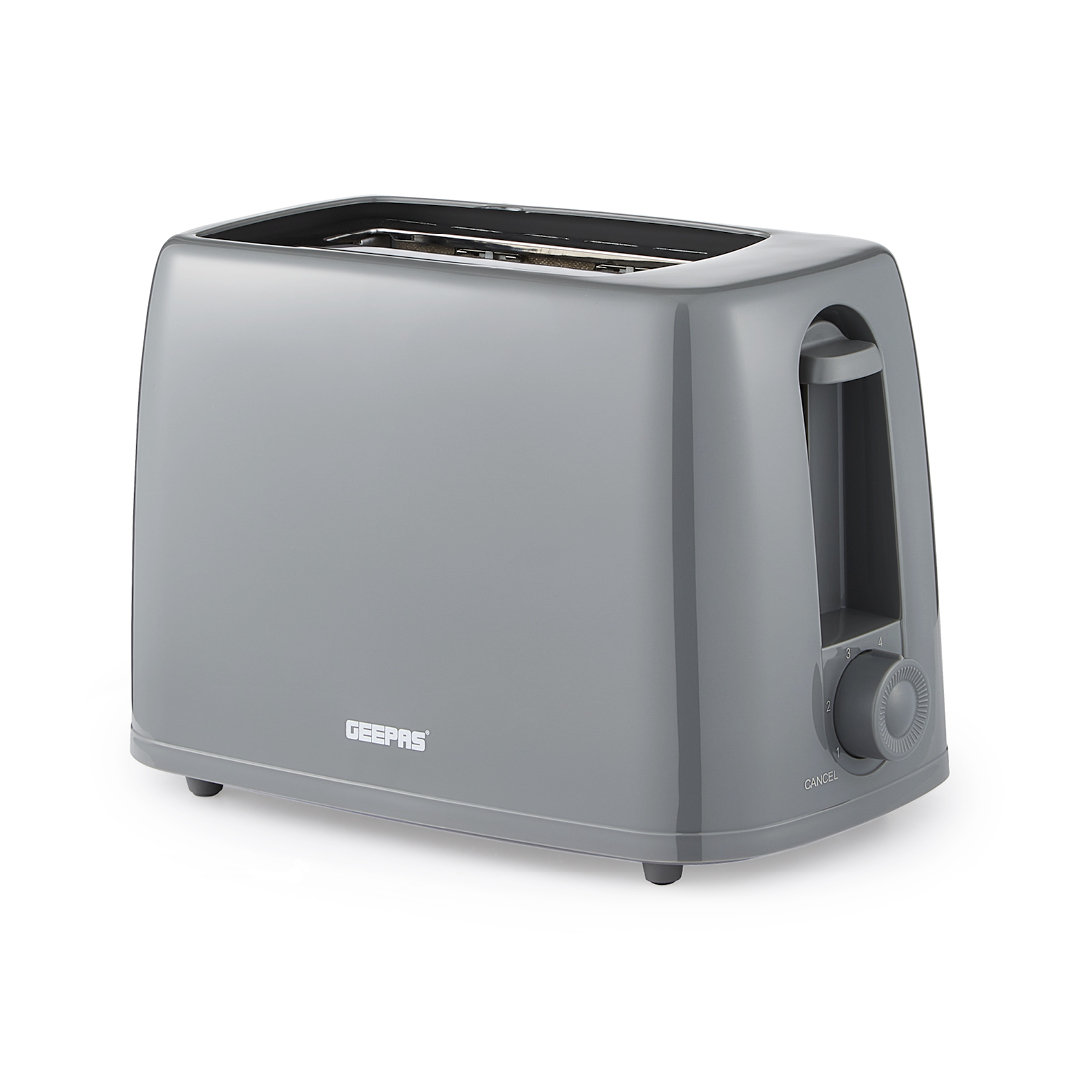 Geepas Unisex Grey 2 Slice Bread Toaster 6 Level Browning Control With Crumb Tray Small Slot In - Image 7