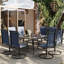 Ensemble repas pour 8 personnes avec chaises pivotantes, table de patio et chaises avec trou pour parasol, ensemble de patio pour l'extérieur-745957799-745957817-745957823