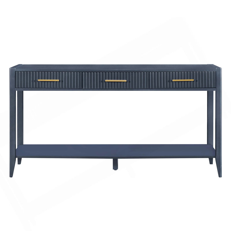 High-Quality Entryway Console Table With Vertical Stripe Drawers, Long Legs,Suitable For Entryway, Hallway, Living Room, Foyer, Corridor