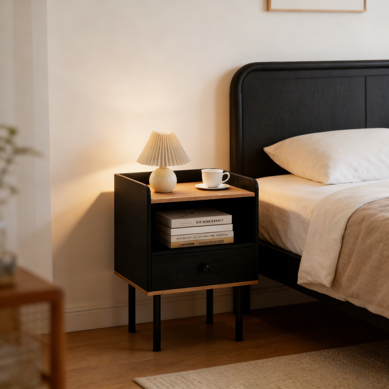 41cm W Manufactured Wood Bedside Table