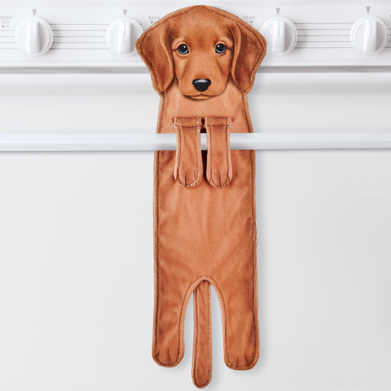 Adorable serviette de cuisine suspendue en forme de chien