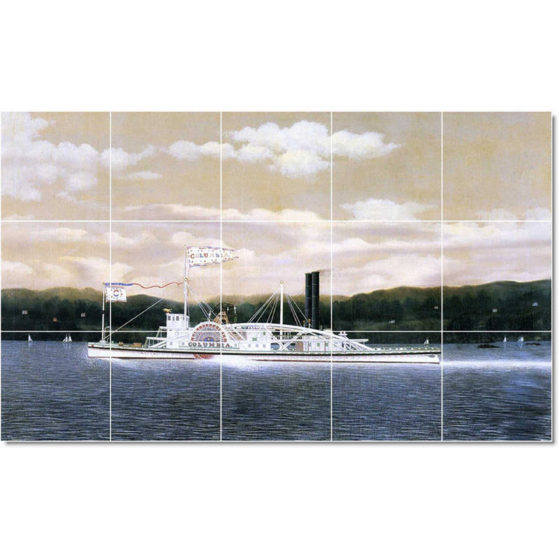 Carreau de céramique 60 po x 36 po 12 po x 12 po, Peinture de bateau de James Bard W22056