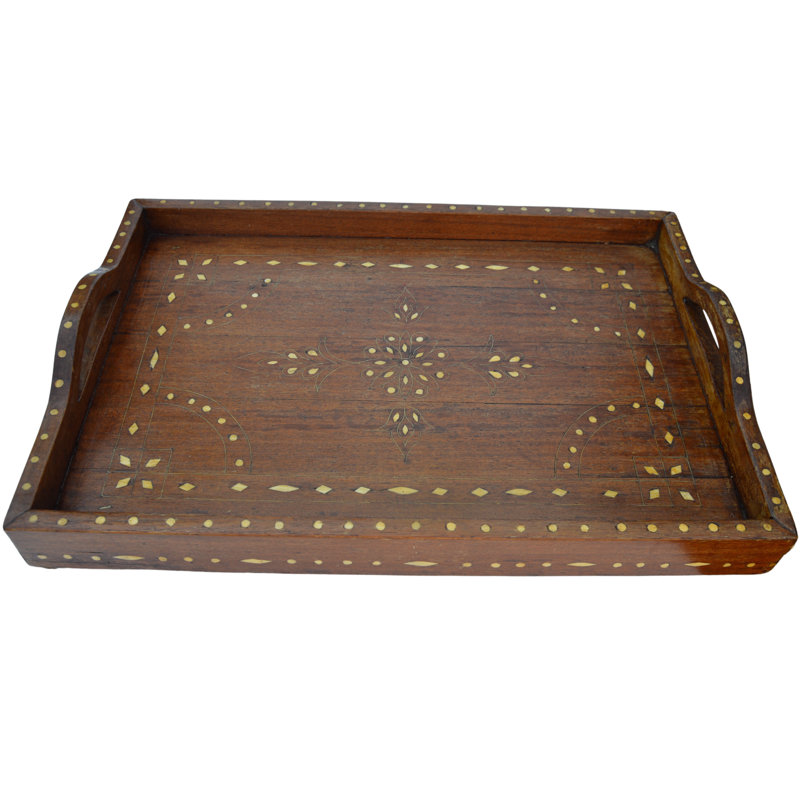 Plateau en bois / laiton 22,25 po