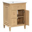 Meuble-lavabo de 24 po de largeur avec lavabo, 1 tiroir rabattable et 2 tiroirs, tablette réglable, naturel