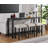 Arystan Glass Top Counter Height Bar Console Table with 3 Stools Set-733329285
