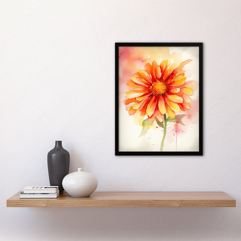 Alexxys A Single Gerbera Daisy Soft Spring - Single Picture Frame Print