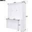 Grand lit blanc avec tablette de bureau pratique - Option polyvalente essentielle pour la chambre à coucher, rangement personnalisable