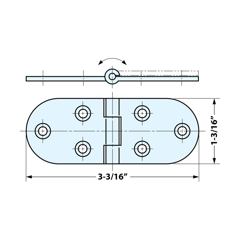 Charnière de table Sugatsune, fini chromé
