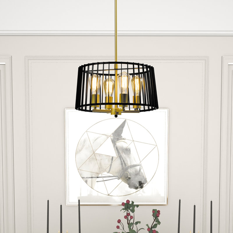 Faison 4 - Light Black/Gold Pendant