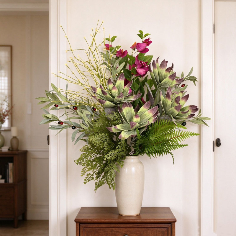 36 " Plastic and Foam Protea Arrangement