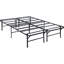 Lit plateforme double noir, acier robuste pour lit de nuit Lullaby