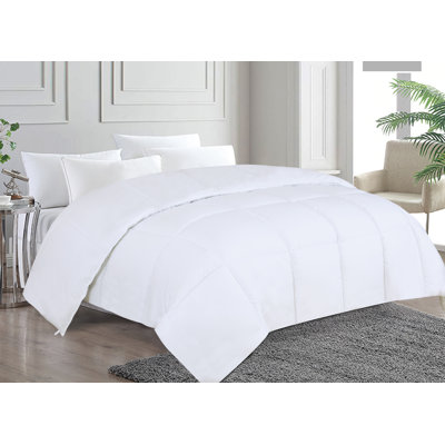 Home Decor Bedding Bedroom Ensemble Comforter Fluffy Soft Goose Down Alternative Quilted Breathable All Season Luxury White Duvet Insert with Corner Tabs, 102 by 86 Inches King Size