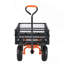 Chariot de jardin basculant en métal avec cadre en acier, capacité de 400 kg, chariot utilitaire basculant robuste avec poignée convertible 2 en 1 et pneus de 25 cm