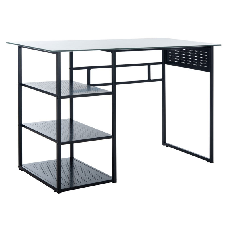 Bureau à 3 tablettes en verre Andrade