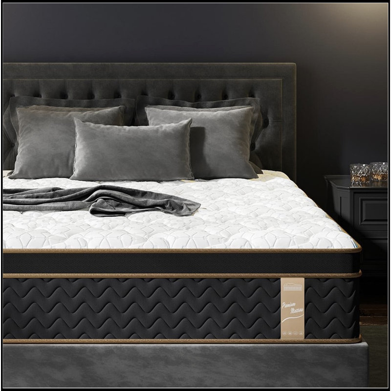 10 Inch Plush Hybrid Mattresses With Gel Memory Foam, Fiberglass-Free Mattress In A Box, Individual Pocket Spring-Motion Isolation-Edge Support,Certipur-US Certified