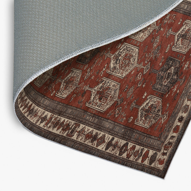 Tapis turc intérieur et extérieur brun, Rectangulaire 2 pi x 3 pi