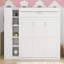 Lit escamotable double avec tablettes, garde-robe et DEL-121087767-121087766