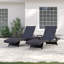 Billur Outdoor Chaise Lounge Set with Table-1853940577