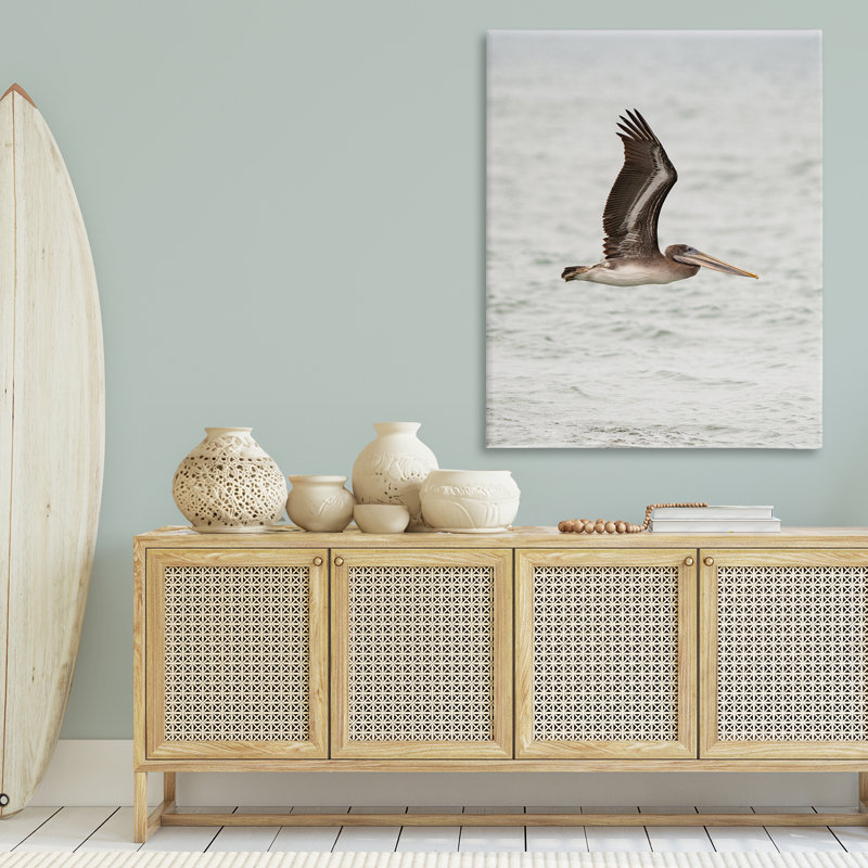  Pelican Over Sea Canvas Wall Art by Crystal Lynn Collins, 48" H x 36" W