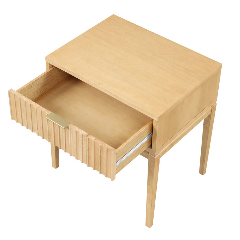 Ensemble commode et table de chevet pour chambre à coucher, Brun