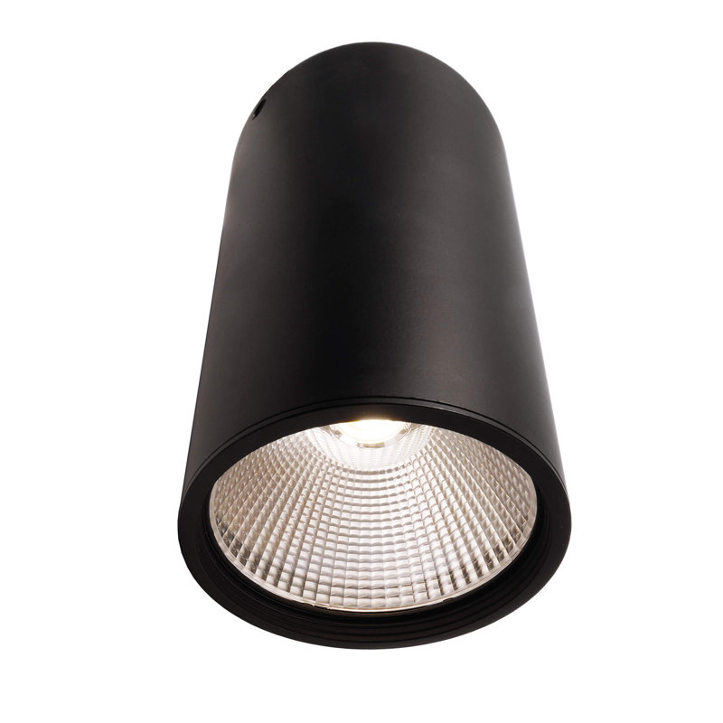 Luna LED Flush Mount, Black, 21 cm H x 12 cm W x 12 cm D