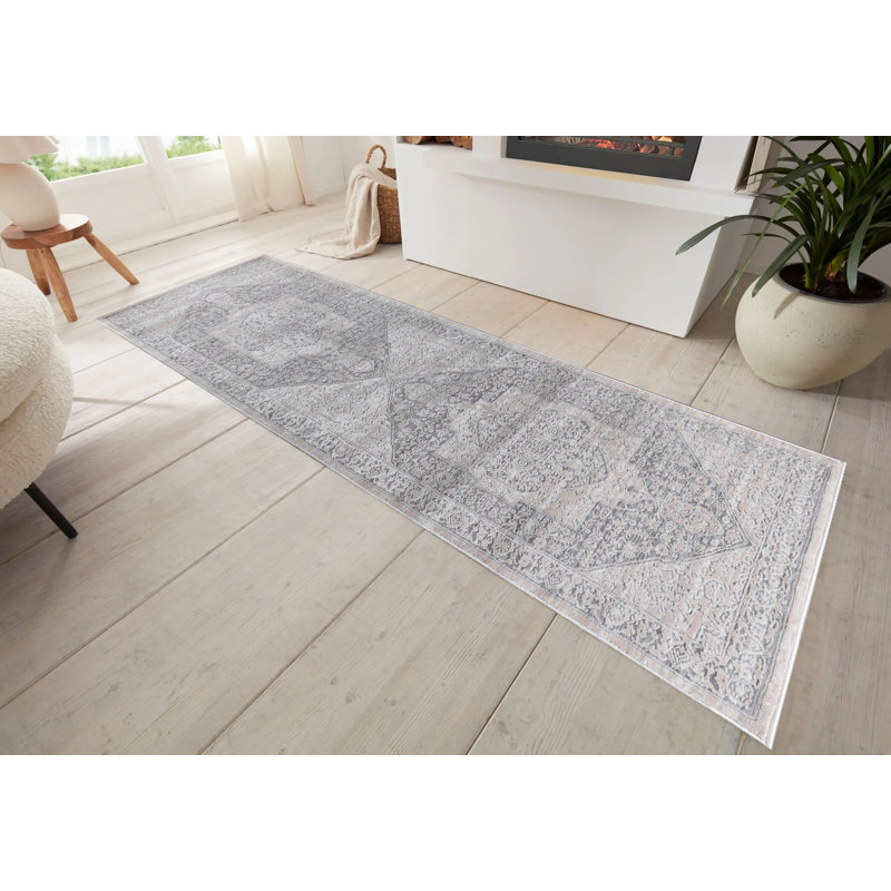 Tapis abstrait MDA Rugs, Tapis de couloir 2 pi 6 po x 7 pi 7 po