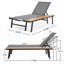 Chaise longue d'extérieur avec table d'appoint