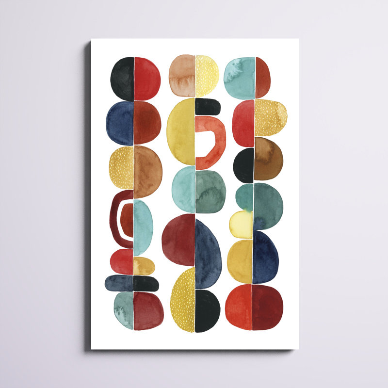 «Midcentury Sunrise II», peinture sur toile, H 48 po x l 32 po